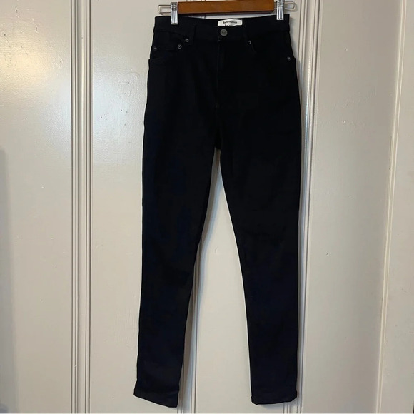 Reformation Harper High Waist Cropped Jean 26 Black Skinny Sustainable Organic - Picture 1 of 12